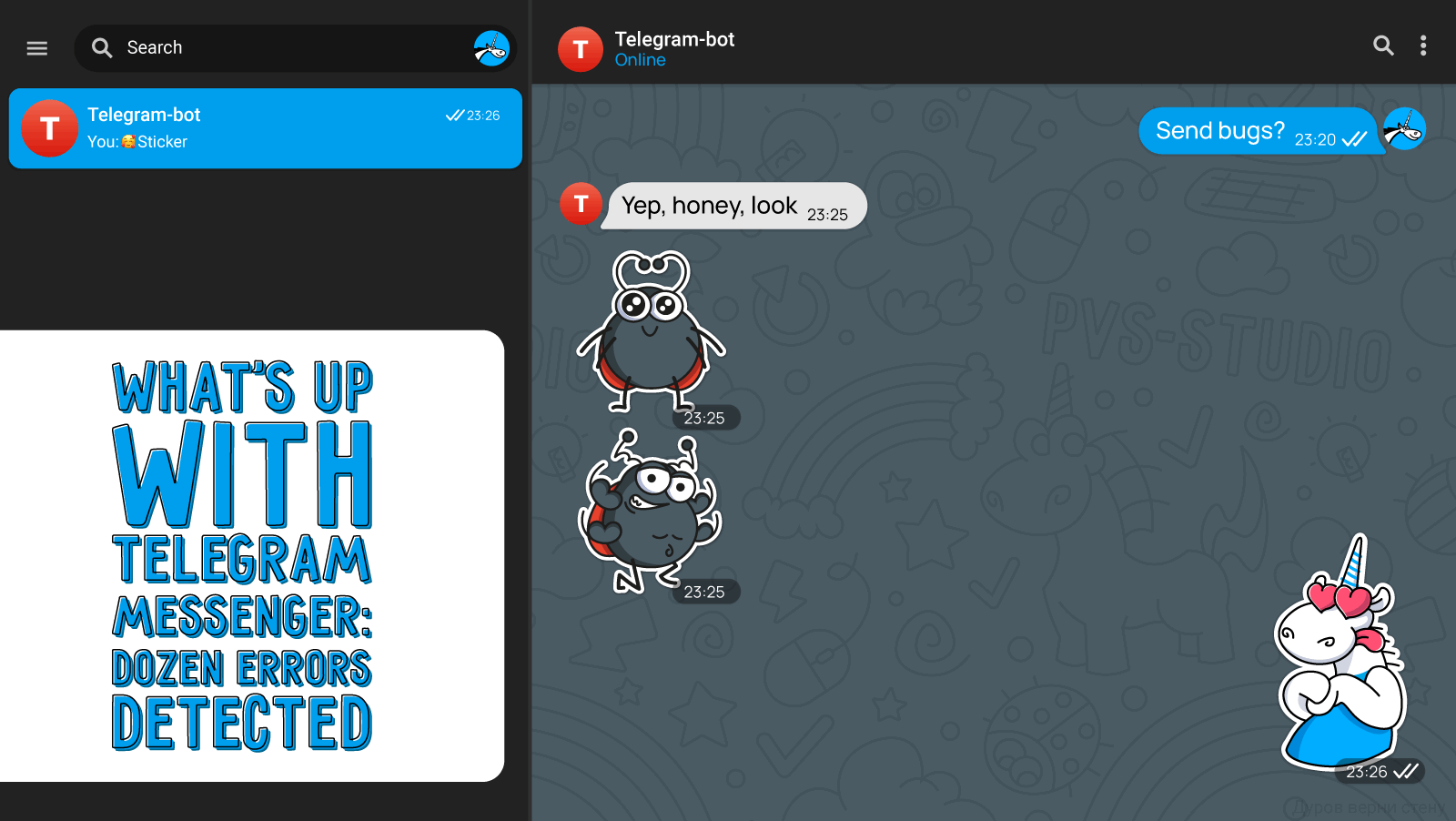 What′s up with Telegram messenger: dozen errors detected